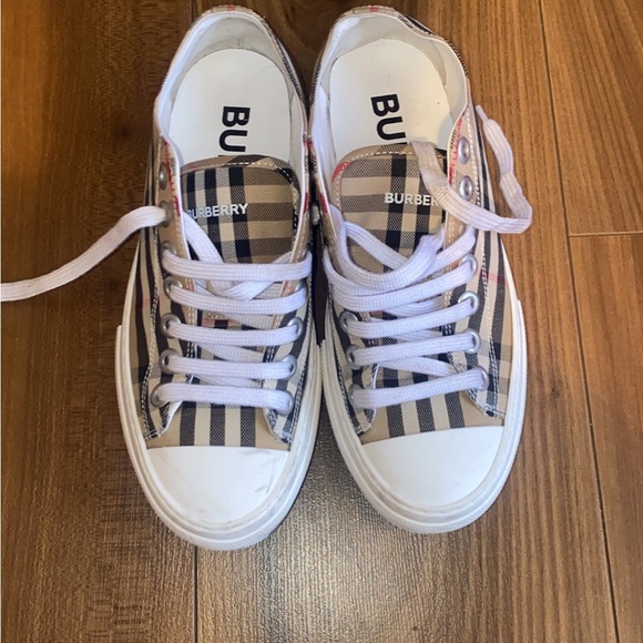 Burberry Check Cotton Sneakers - Picture 7 of 7